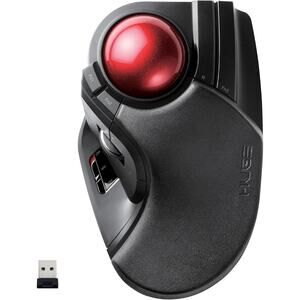 ELECOM HUGE Trackball, 2.4GHz Wireless USB, Index Finger Control